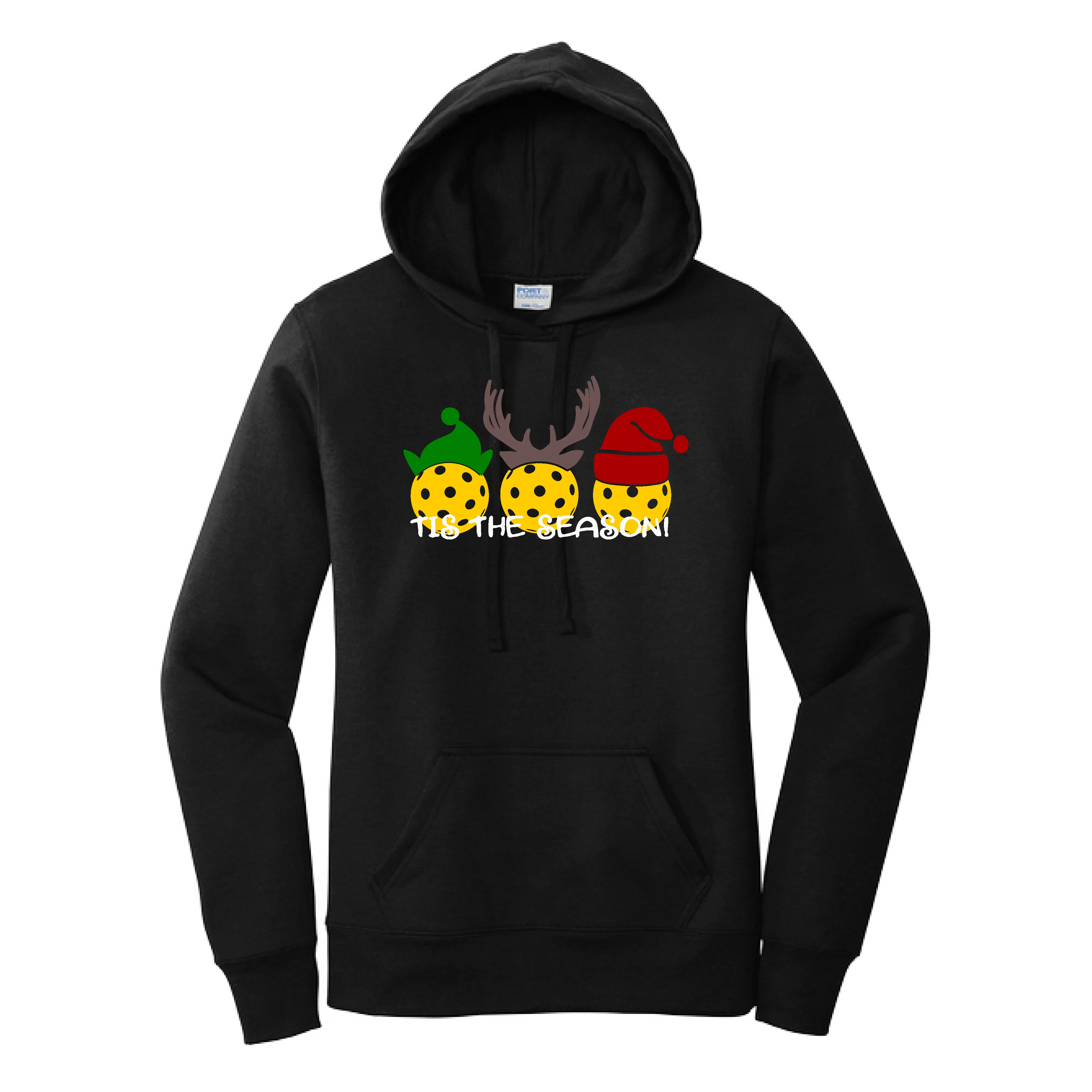 Tis the Season | Women’s Fitted Hoodie Pickleball Sweatshirt | 50% Cotton 50% Poly Fleece