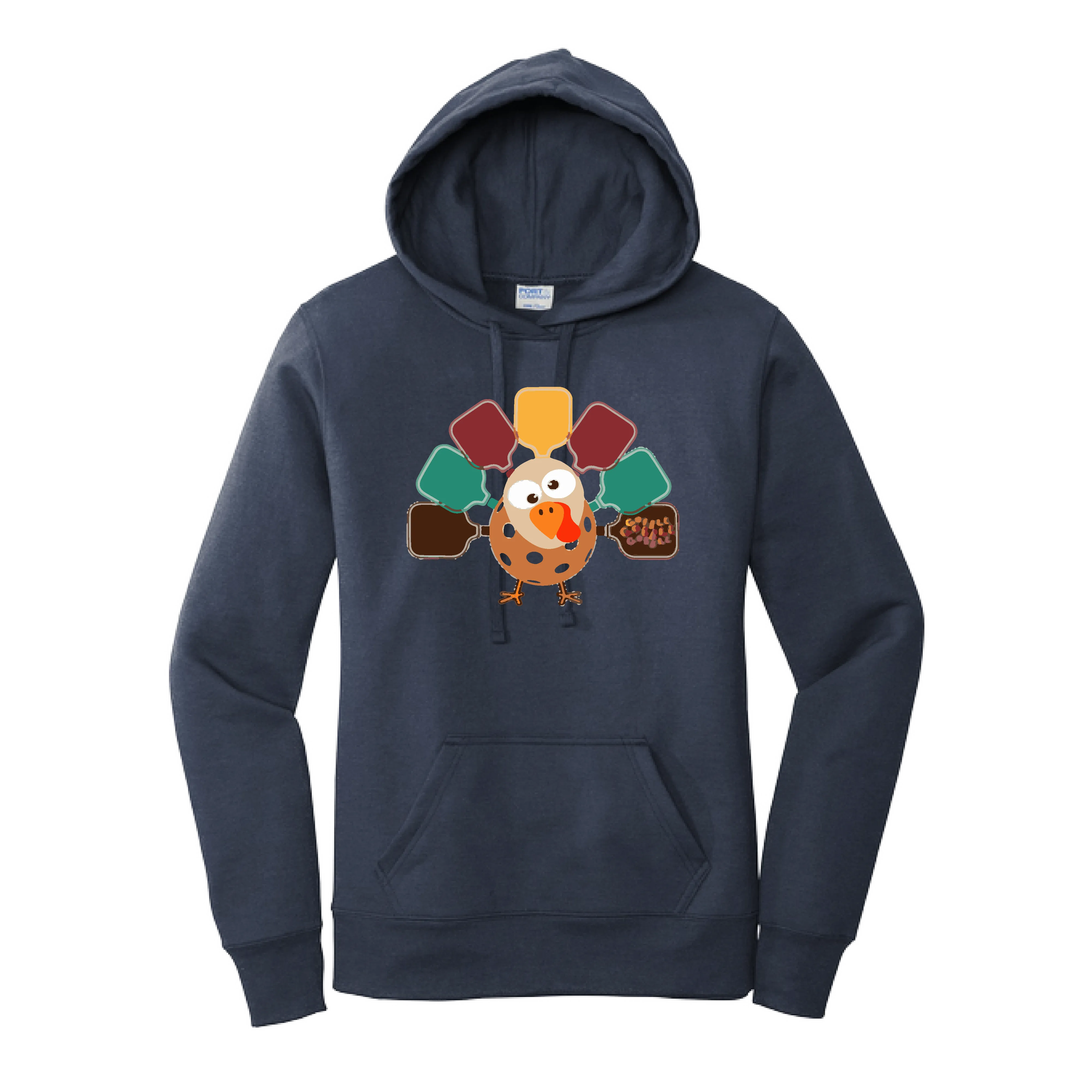 Turkey Pickleball | Women’s Fitted Hoodie Pickleball Sweatshirt | 50% Cotton 50% Poly Fleece