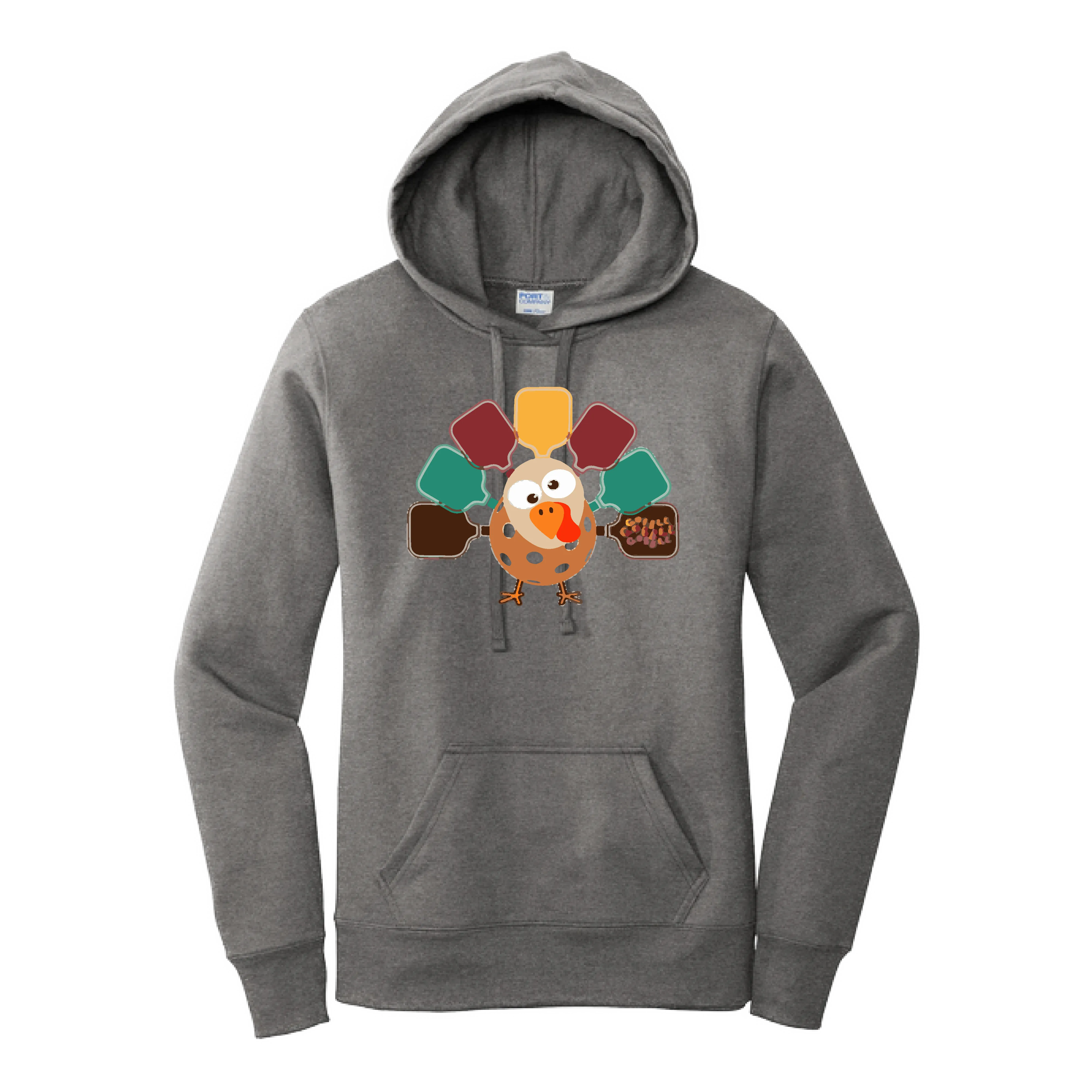 Turkey Pickleball | Women’s Fitted Hoodie Pickleball Sweatshirt | 50% Cotton 50% Poly Fleece