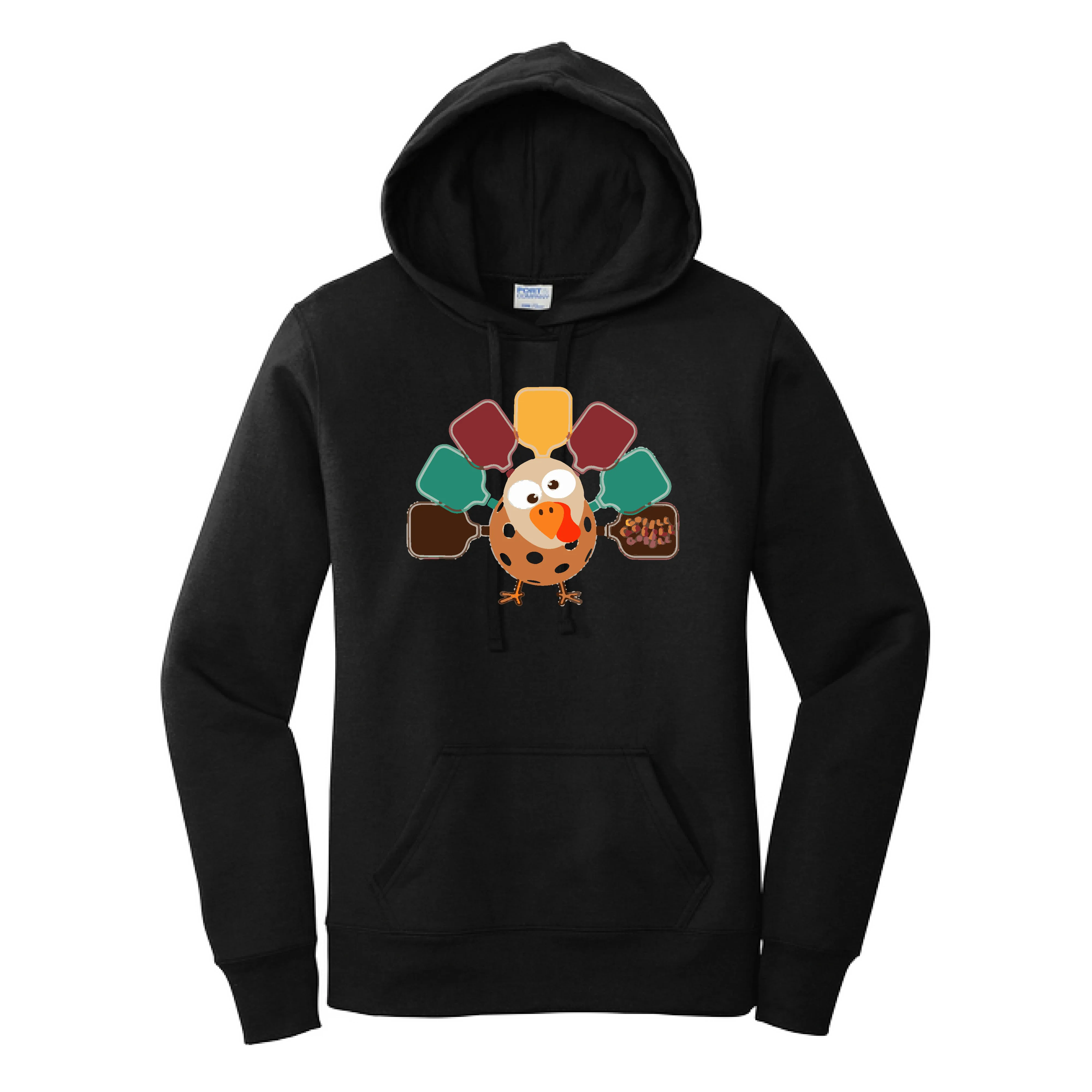 Turkey Pickleball | Women’s Fitted Hoodie Pickleball Sweatshirt | 50% Cotton 50% Poly Fleece