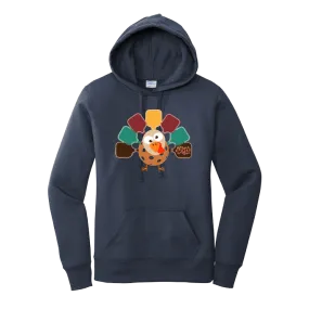 Turkey Pickleball | Women’s Fitted Hoodie Pickleball Sweatshirt | 50% Cotton 50% Poly Fleece