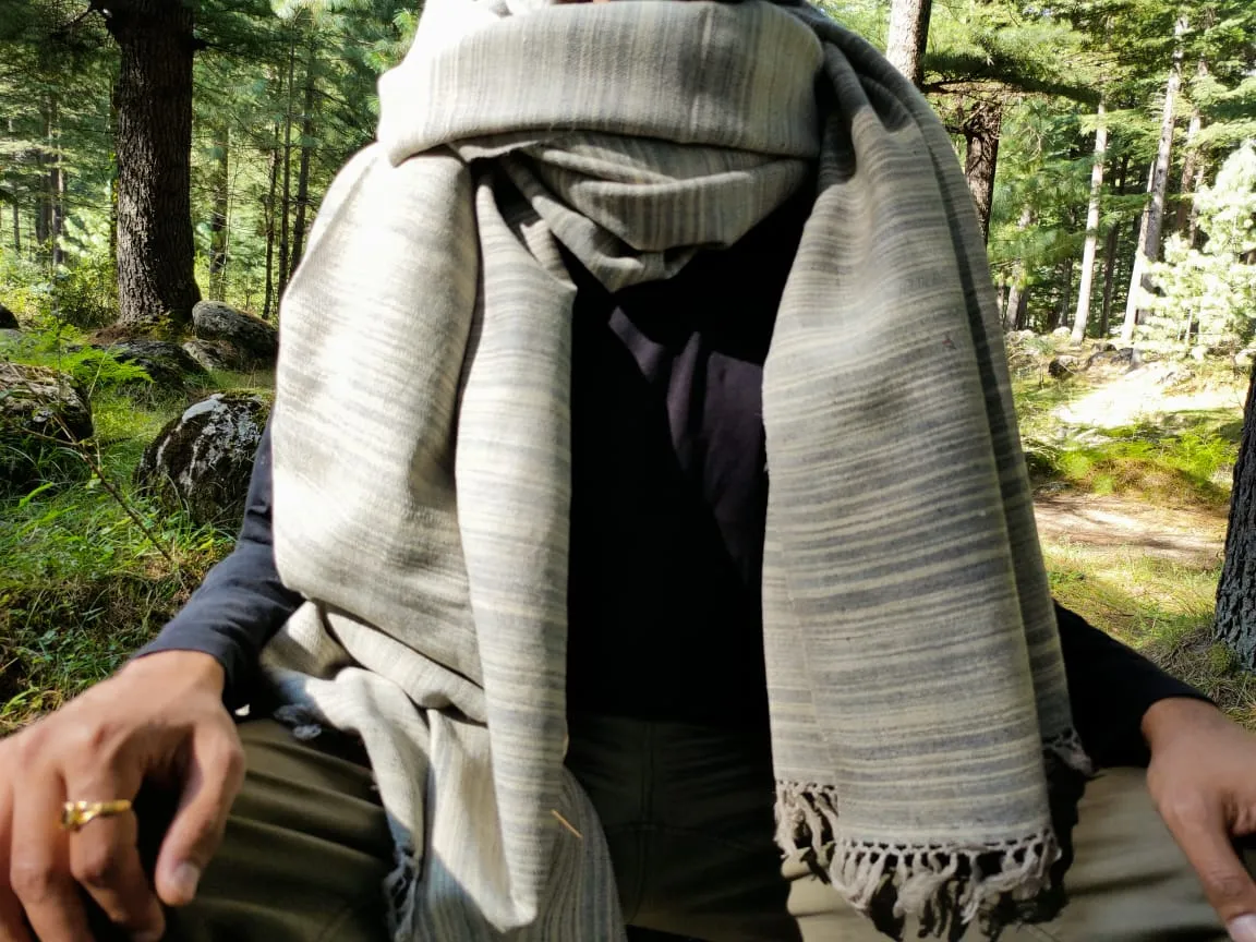 Unisex oversized wool scarf