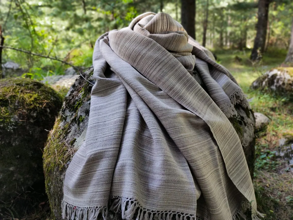 Unisex oversized wool scarf