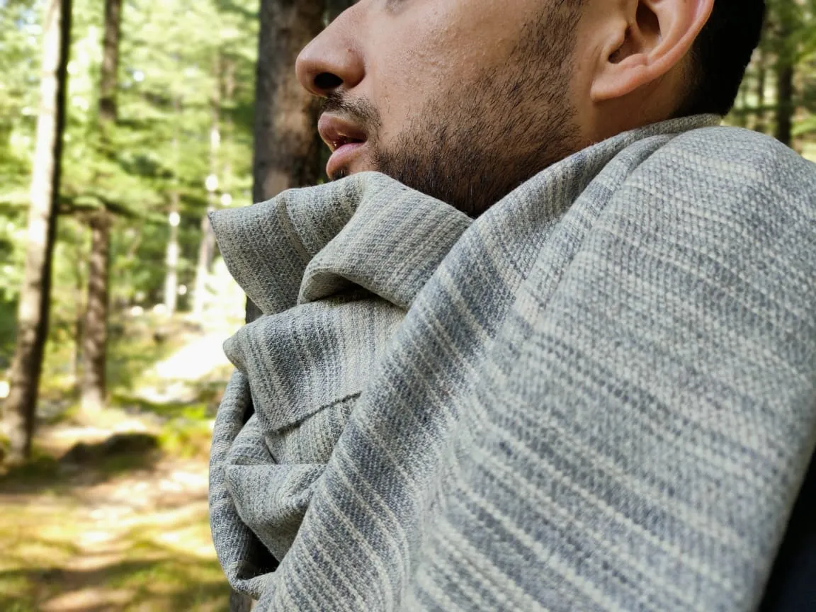 Unisex oversized wool scarf