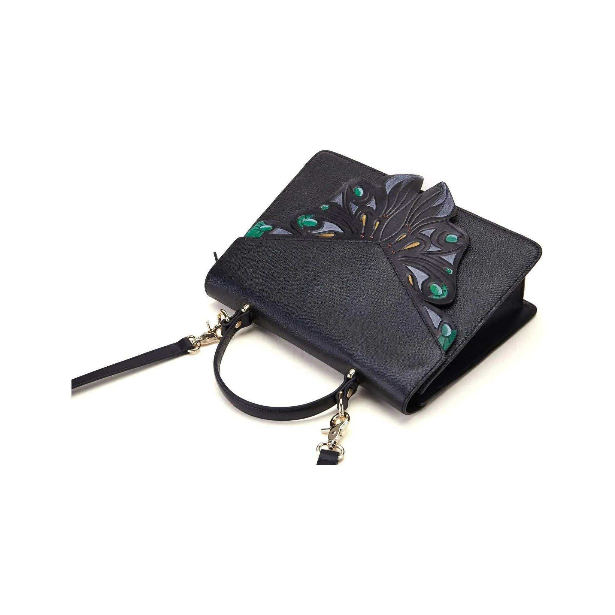 Wings Black Shoulder Bag