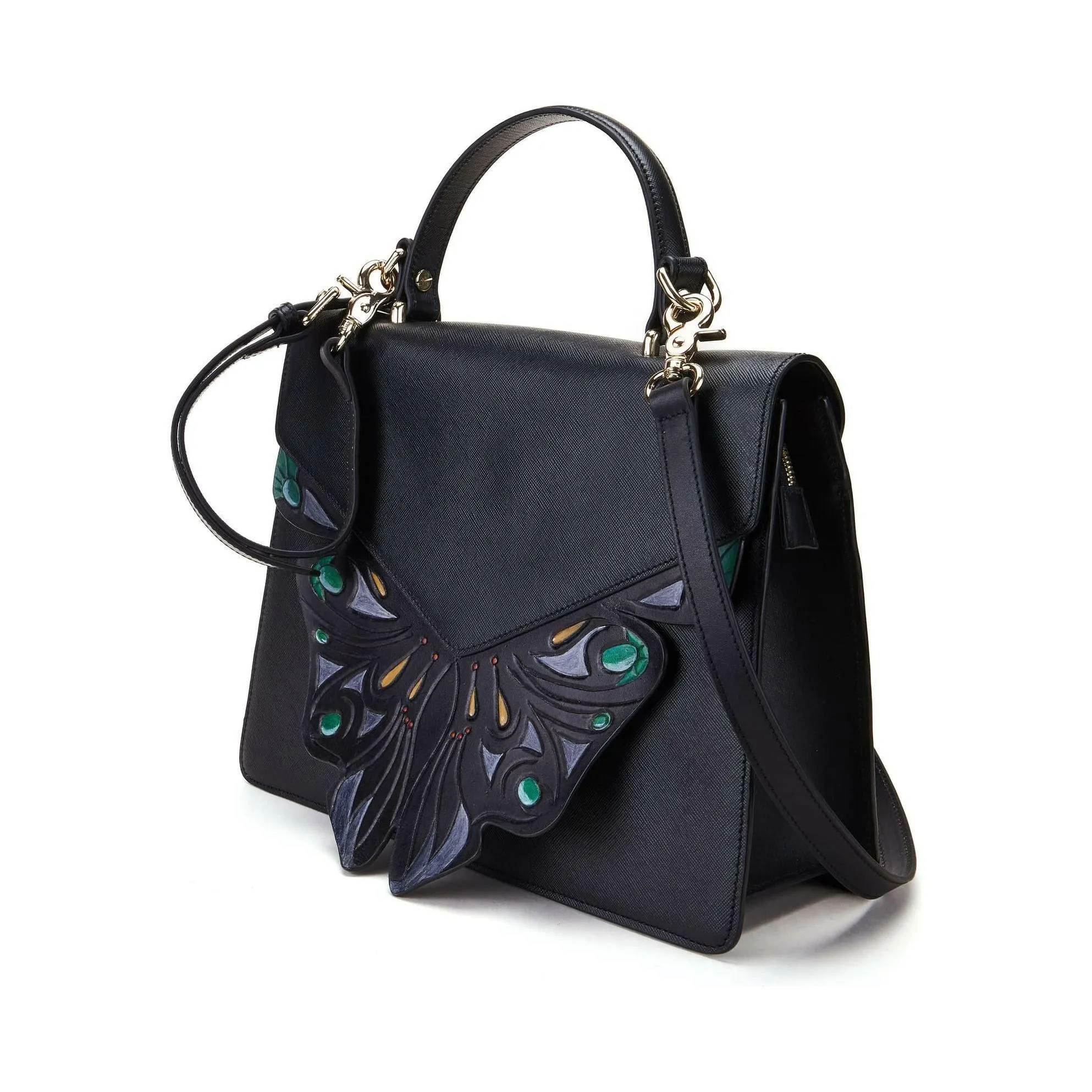 Wings Black Shoulder Bag