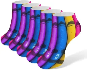 Women Socks Colored Crayons Printed Christmas Socks Ankle Socks Athletic Socks Slipper Socks No Show Socks