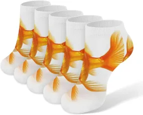 Women Socks Cute Fish Printed Christmas Socks Ankle Socks Athletic Socks Slipper Socks No Show Socks