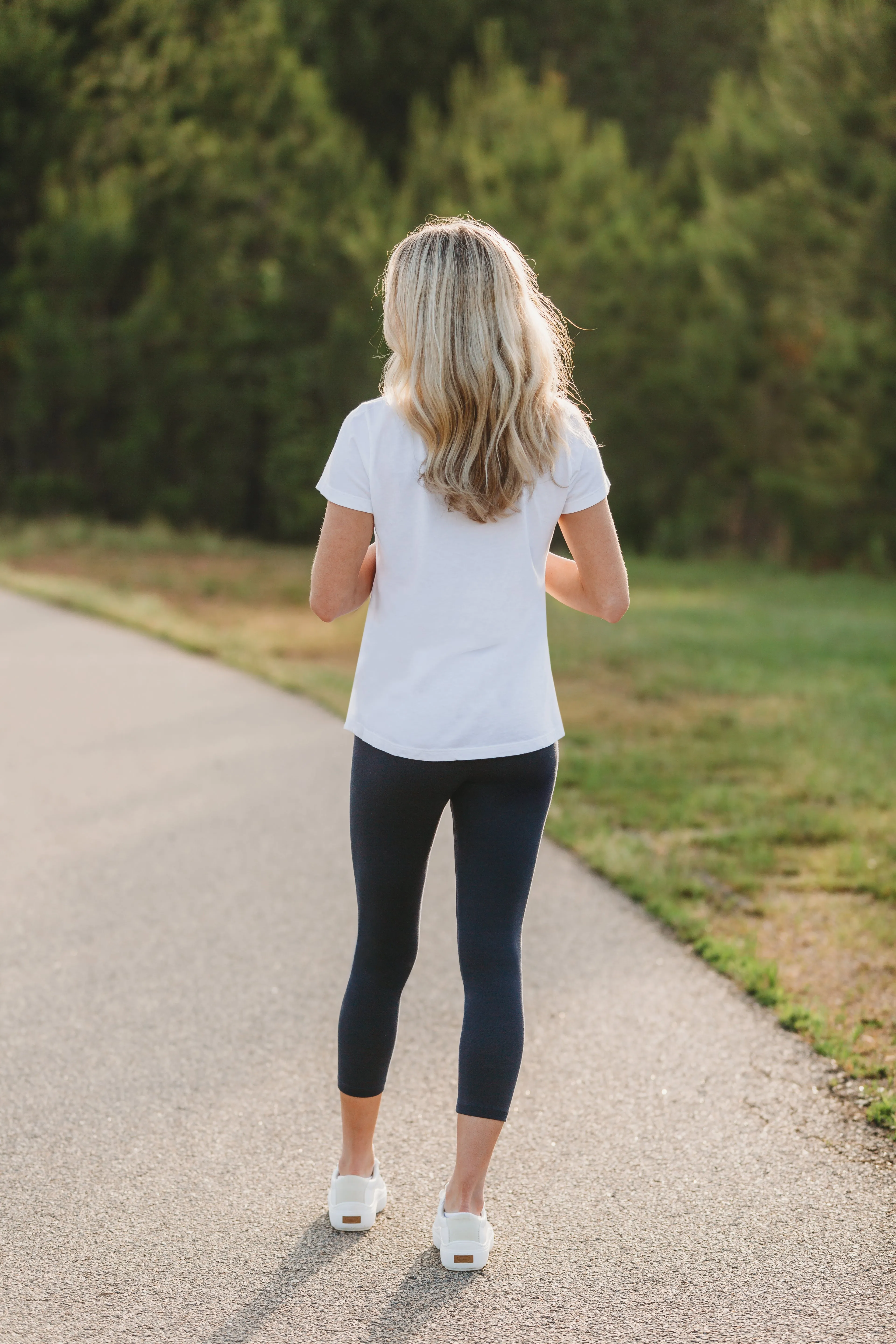 Women's 100% Cotton Soft Capri Leggings | Teal