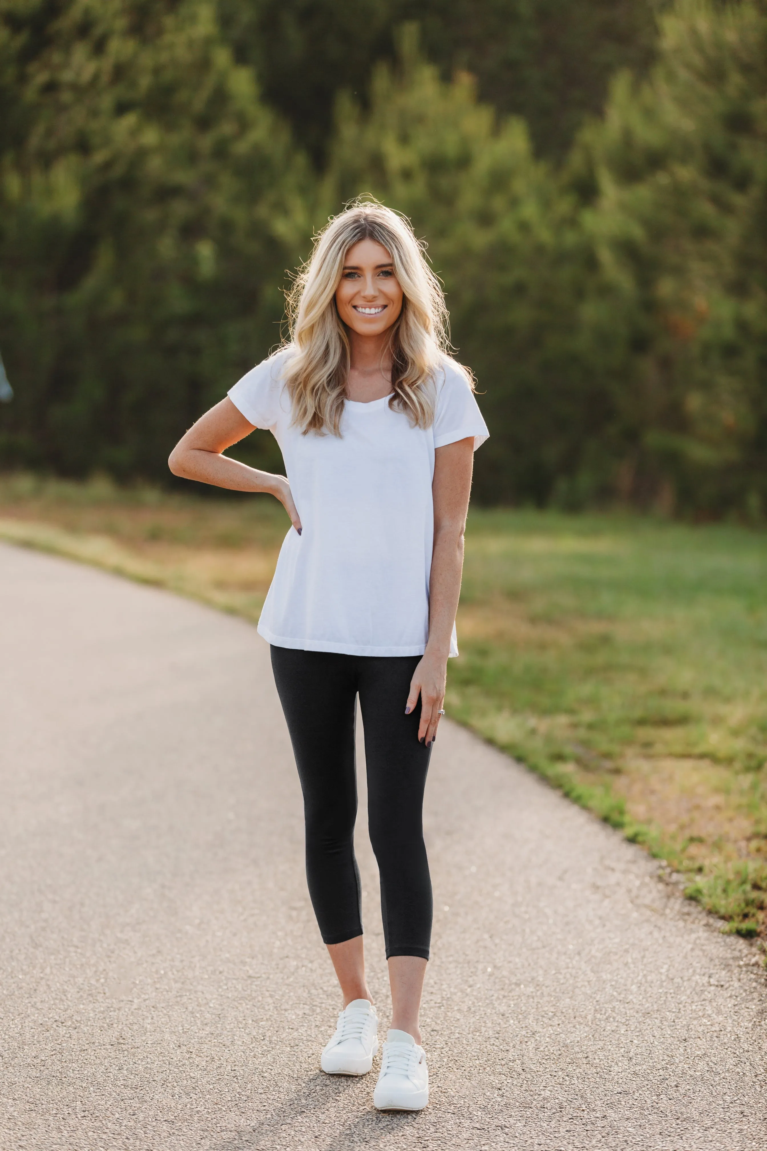 Women's 100% Cotton Soft Capri Leggings | Teal