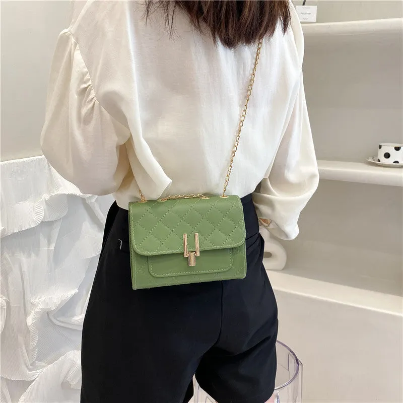 Women's Diamond Lattice Shoulder Bag