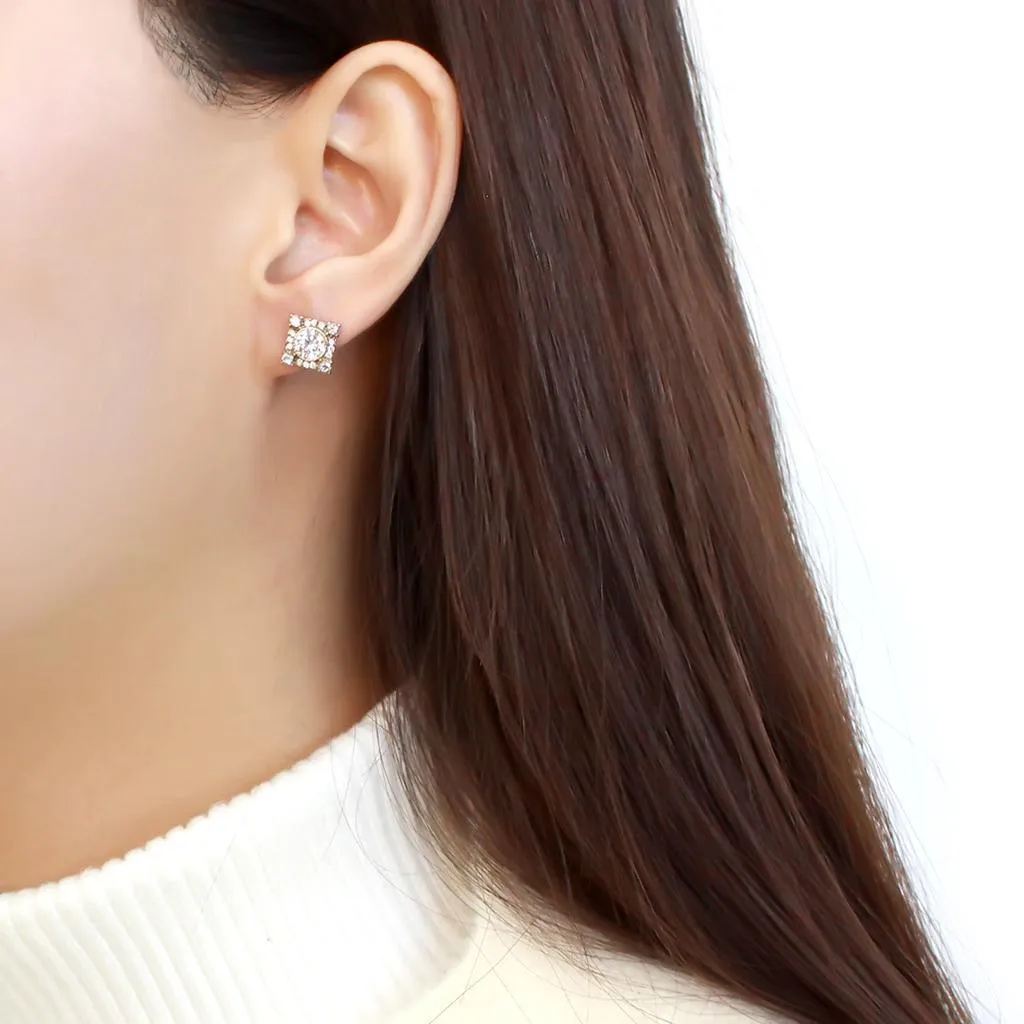 Women's Earrings - DA293 - IP Gold(Ion Plating) Stainless