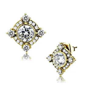 Women's Earrings - DA293 - IP Gold(Ion Plating) Stainless