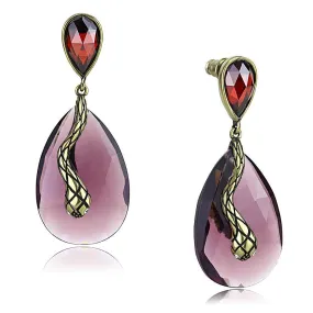 Women's Earrings - LO4187 - Antique Copper Brass Earrings