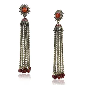 Women's Earrings - LO4197 - Antique Copper Brass Earrings