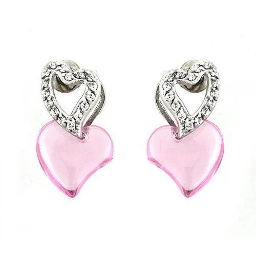 Women's Earrings - LOAS1333 - Rhodium 925 Sterling Silver