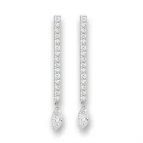 Women's Earrings - S411207 - Rhodium 925 Sterling Silver