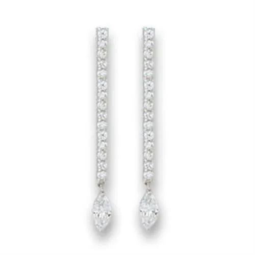 Women's Earrings - S411207 - Rhodium 925 Sterling Silver