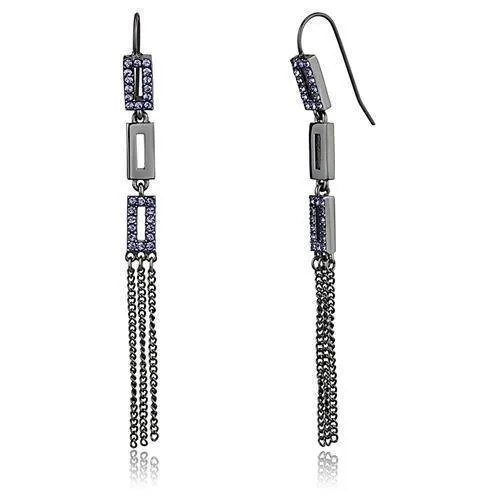 Women's Earrings - TK2722 - IP Light Black  (IP Gun)