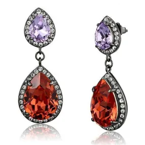 Women's Earrings - TK2725 - IP Light Black  (IP Gun)