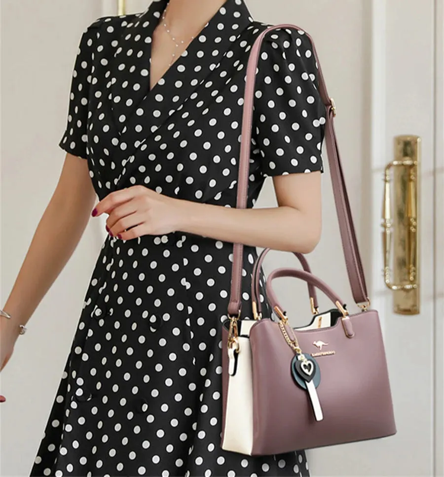 Women's High Quality Leather Luxury Designer Shoulder Handbag