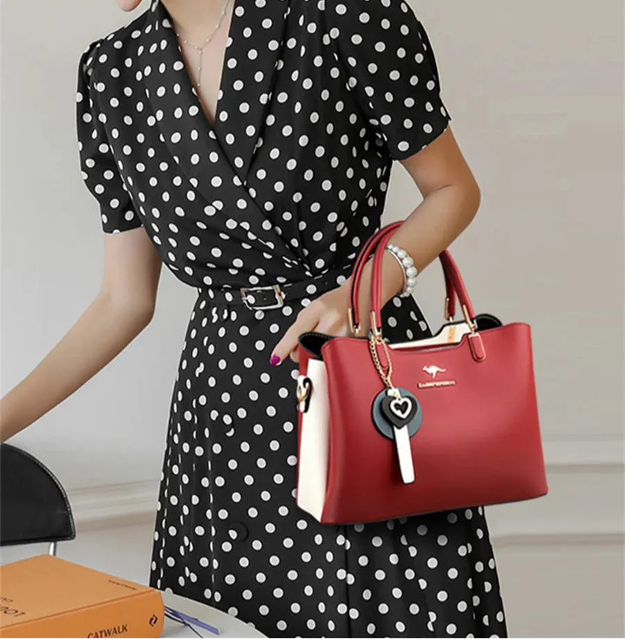 Women's High Quality Leather Luxury Designer Shoulder Handbag