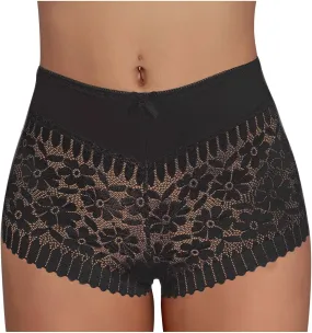 Womens High Waisted Lace Boyshort Underwear No Show Seamless Sexy Breathable Panties Bikini Briefs Ladies Cheeky Briefs