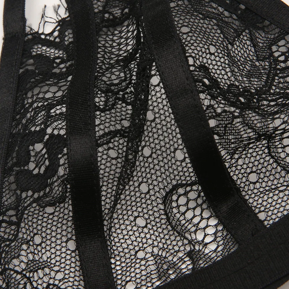 Women's Lace Underwear | Black Lace Mesh Panties