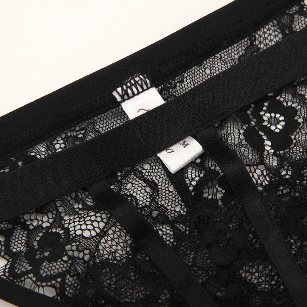 Women's Lace Underwear | Black Lace Mesh Panties