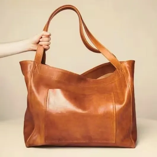 Women's Large Capacity Oil Wax Tote Bag
