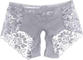 Womens Sexy Cheeky Underwear Seamless Panties Mesh Lace Bikini Briefs See Through Sheer Slutty Naughty Sex Lingerie