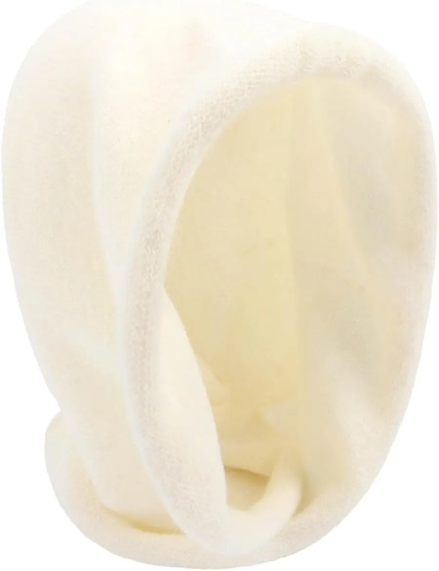 Women's Solid Color Winter Scarf Hat Combo Plush Knit Headscarf with Faux Caps