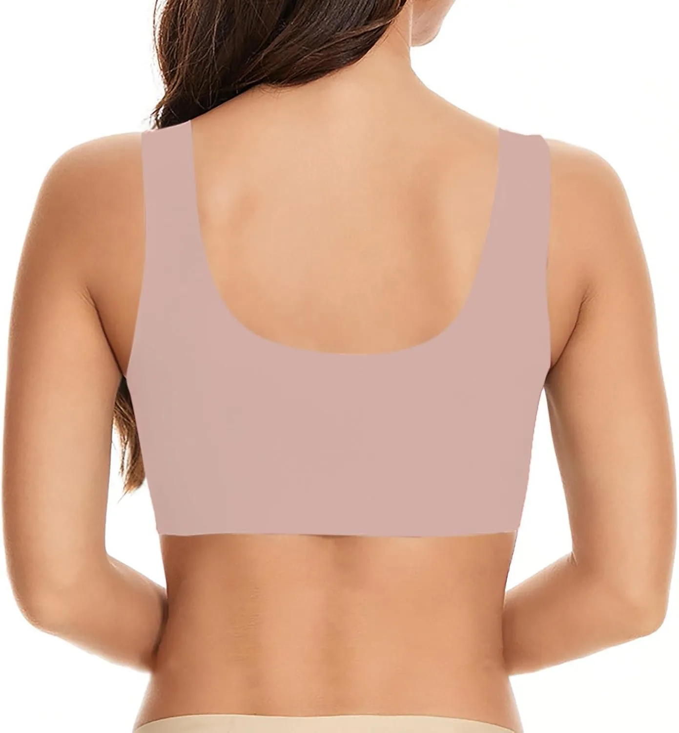 Womens V Lace Mesh Wireless Seamless Bras No Underwire Comfort Push Up Bras Supportive Full Coverage Bralettes T Shirt Bra