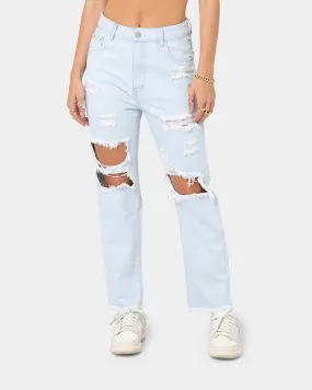XXIII Women's Bexley Ripped Knee Jeans Light Blue